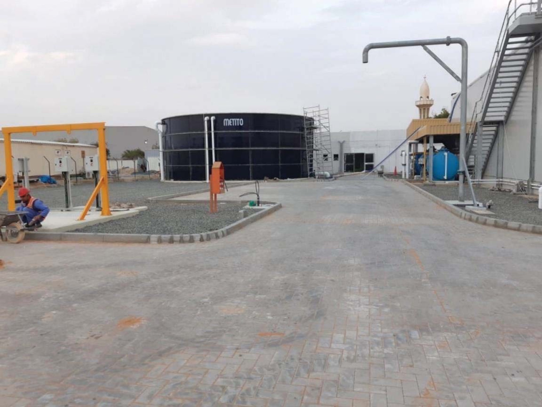 Lifting station structure at Sharjah International Airport sewage treatment plant