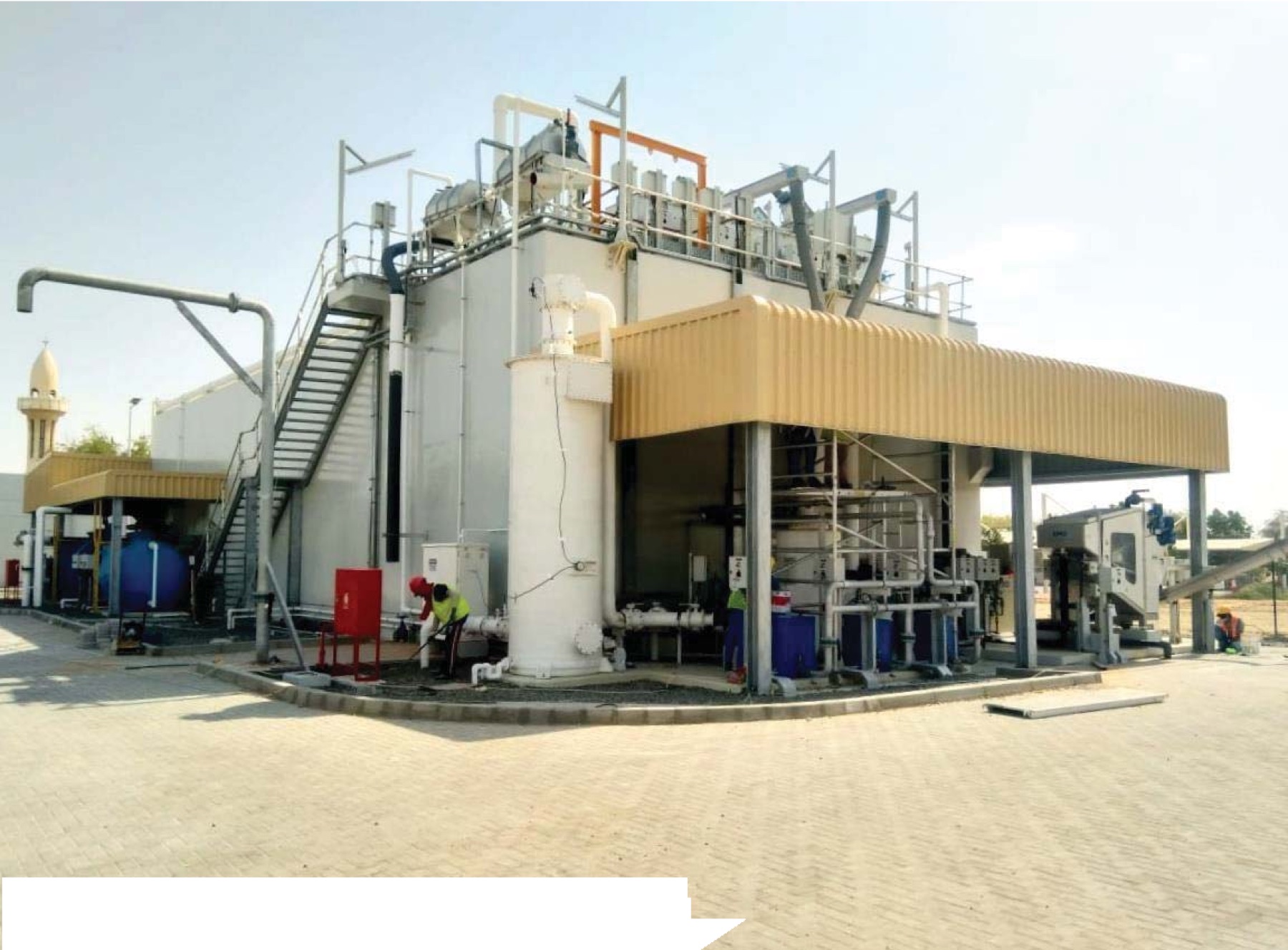 Completed membrane bioreactor sewage treatment plant building at Sharjah International Airport